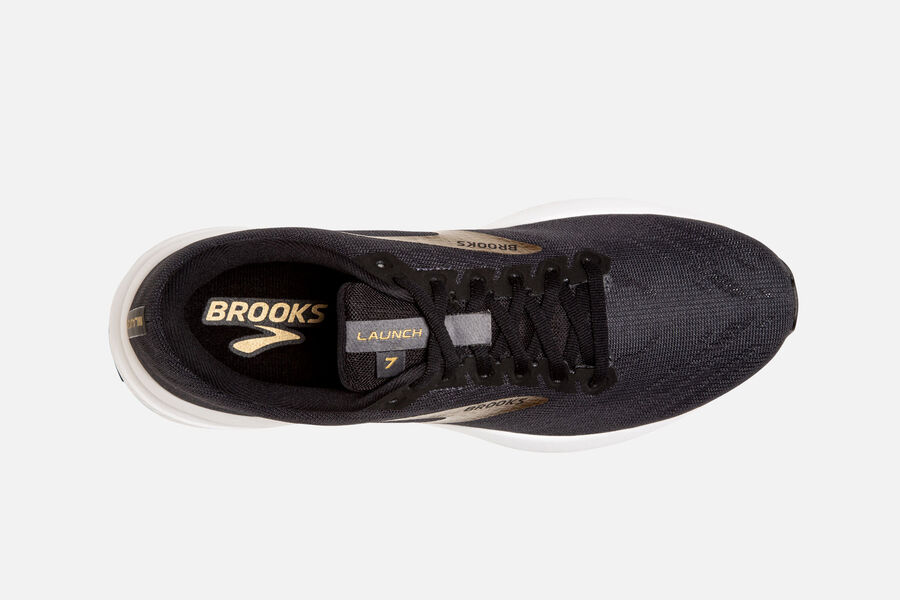 Brooks Israel Launch 7 Road Running Shoes Mens - Black/Gold - HGZ-312609